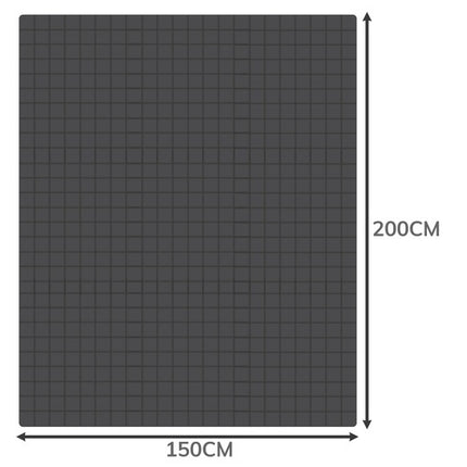 Weighted Blanket 8kg, 150x200cm, Gray Cotton Cover