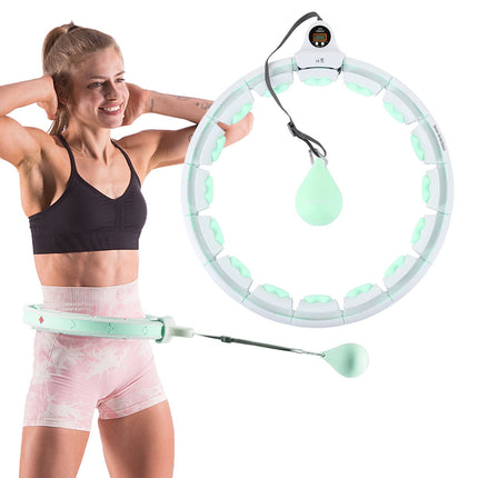 Weighted Green Hula Hoop with Counter