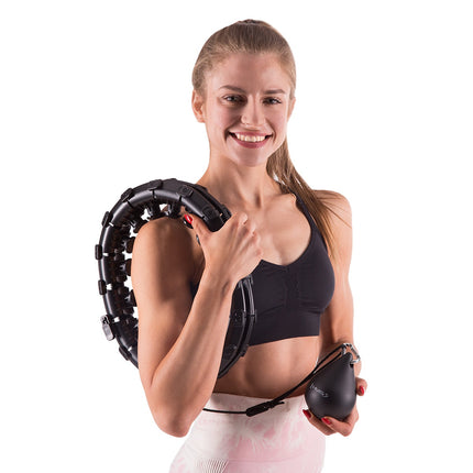 Zátěžová hula hoop obruč, černá – cvičební pomůcka