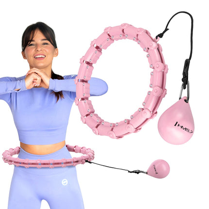 Gewichteter Hula-Hoop-Reifen, Hellrosa, Fitness-Training