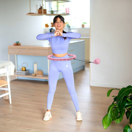 Gewichteter Hula-Hoop-Reifen, Hellrosa, Fitness-Training