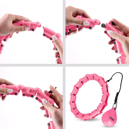 Zátěžová hula hoop obruč, růžová – cvičební pomůcka
