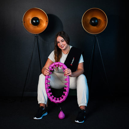 Gewichteter Hula-Hoop, Violett, Übergröße, Taillenstütze