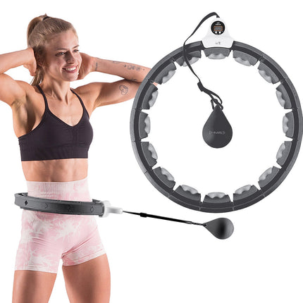 Weighted Hula Hoop with Counter, Black