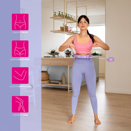 Weighted Hula Hoop with Counter, Violet
