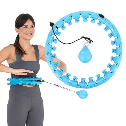 Gewichteter Hula-Hoop mit Taillenstütze, Blau/Rot