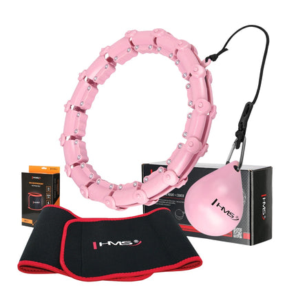 Gewichteter Hula-Hoop mit Taillenstütze, Hellrosa