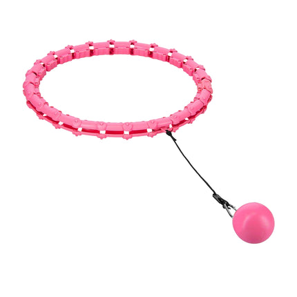Zátěžová hula hoop obruč s oporou pasu, růžová