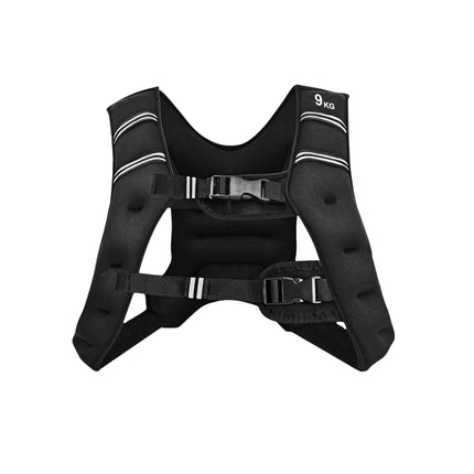 Weighted Training Vest, 9kg, Adjustable, Reflective Straps
