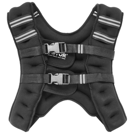 Weighted Vest 16 lb, Reflective, Adjustable Neoprene