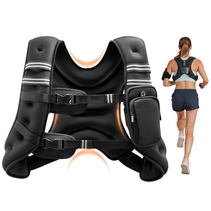 Weighted Vest 30 lb, Reflective Stripe, Adjustable Buckle