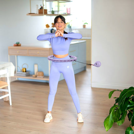 Weighted Violet Hula Hoop with Waist Support