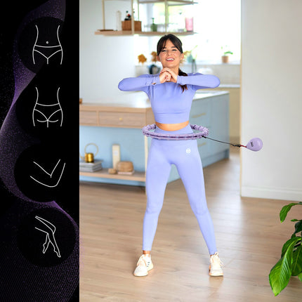 Weighted Violet Hula Hoop with Waist Support