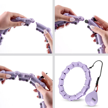 Weighted Violet Hula Hoop with Waist Support