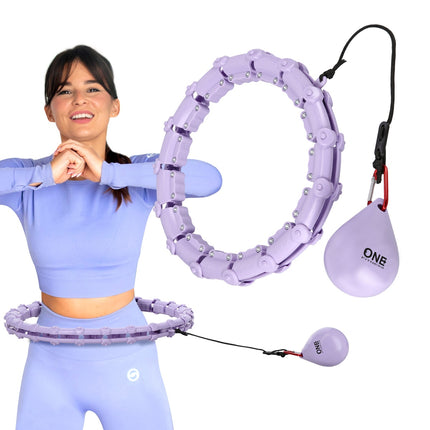 Weighted Violet Hula Hoop with Waist Support