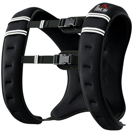 Gewichtsweste 10 kg verstellbar Krafttraining, schwarz