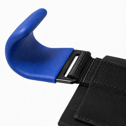 Weightlifting Wrist Hooks Set of 2, Neoprene Padding, Black/Red, 150 kg