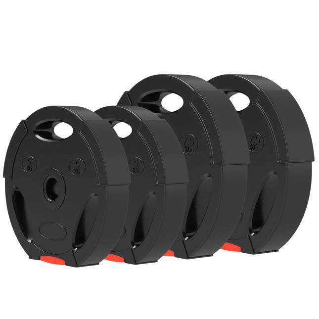 Gewichtset für Hantel, 2 Paare mit 30 mm Scheiben, schwarz