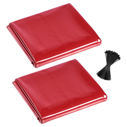 Welding Curtains 2-Pack, 6x8 Ft Vinyl, UV6, Red