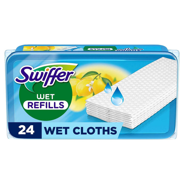Wet Floor Cleaning Cloths with Citrus Scent, 48 Pack