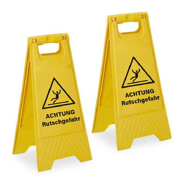 Warnschild "Nasse Fläche", 2er-Pack, klappbares Design