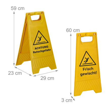 Wet Floor Warning Sign Set, Foldable, 3-Pack