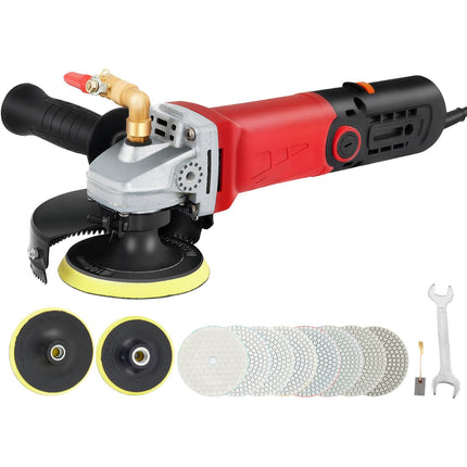 Wet Polisher Grinder 860W, Variable Speed, 8-Pad Kit