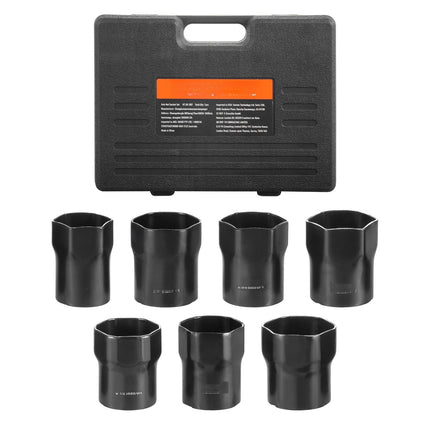Wheel Bearing Locknut Socket Set, 1/2-Inch Drive, 7-Piece