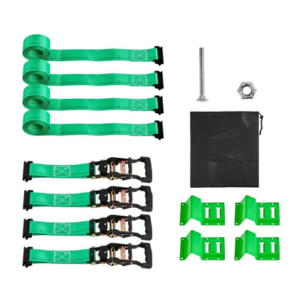 Wheel Chock Tie-Down Kit, 2-Inch x 96-Inch Straps