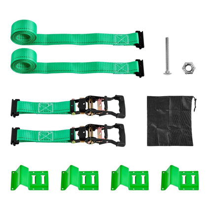 Wheel Chock Tie-Down Kit, 2-Inch x 96-Inch Straps