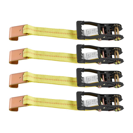 Wheel Chock Tie-Down Kit, 2 x 120 in, Flat Hooks