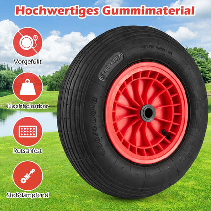 Schubkarrenreifen 4.80/4.00-8, Gummi, 250kg Traglast