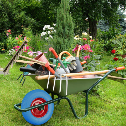 Roue de brouette en caoutchouc plein avec essieu