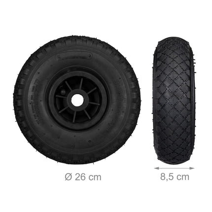 Wheelbarrow wheels PU rubber, 2 pcs.