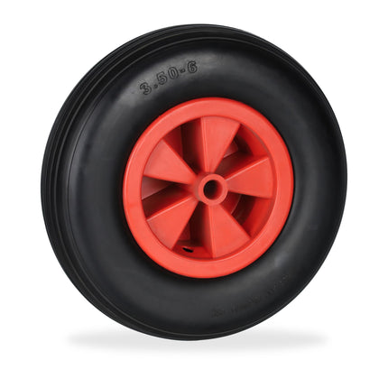 Roue pour brouette 3.50-6 en noir/rouge