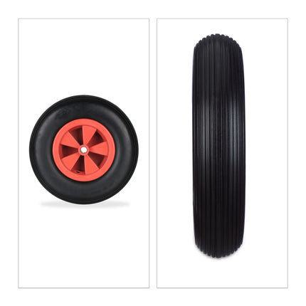 Roue pour brouette 3.50-6 en noir/rouge