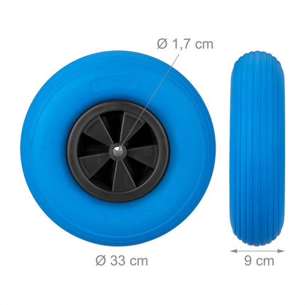 Rad für Schubkarre 3.50-6 in blau/schwarz