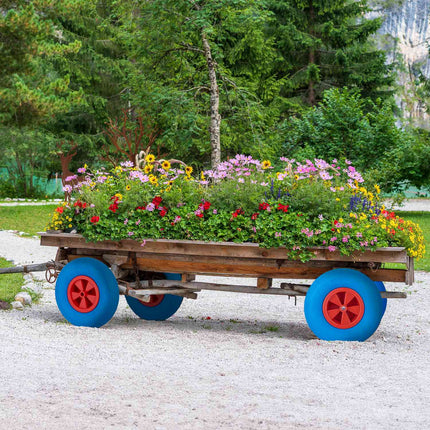 Wheel for wheelbarrow 3.50-6 in blue/red