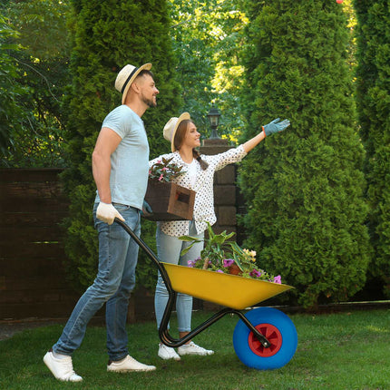 Wheel for wheelbarrow 3.50-6 in blue/red