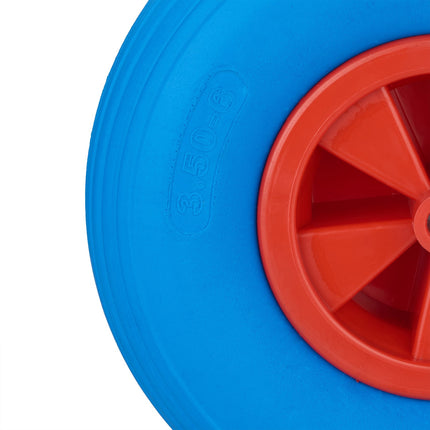 Wheel for wheelbarrow 3.50-6 in blue/red