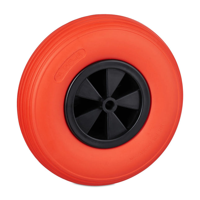Rad für Schubkarre 3.50-6 in rot/schwarz