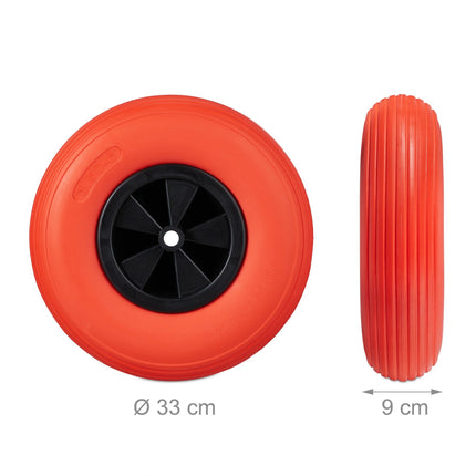 Roue pour brouette 3.50-6 en rouge/noir