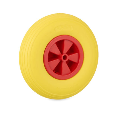 Roue pour brouette 3.50-6 en jaune/rouge