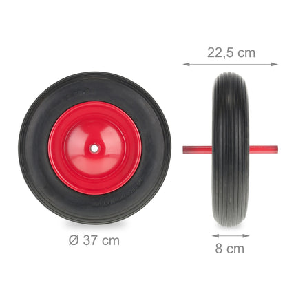 Roue pour brouette 3.50-8 à essieu fixe