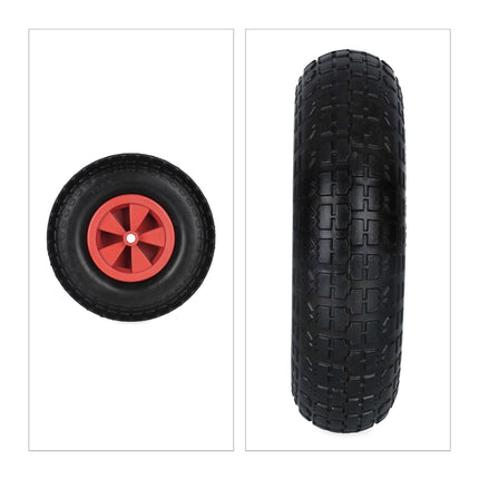 Roue pour brouette 4.00-6 en noir/rouge