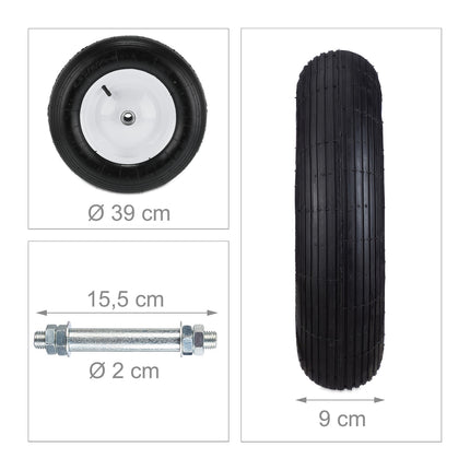 Wheel for wheelbarrow 4.80 4.00-8 with axle