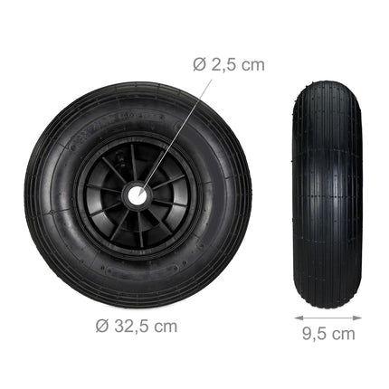 Wheel for wheelbarrow solid rubber 4.00-6