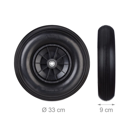 Roue pour brouette en caoutchouc plein 4.00-6