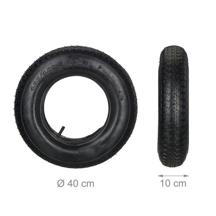 Wheel for wheelbarrow with hose