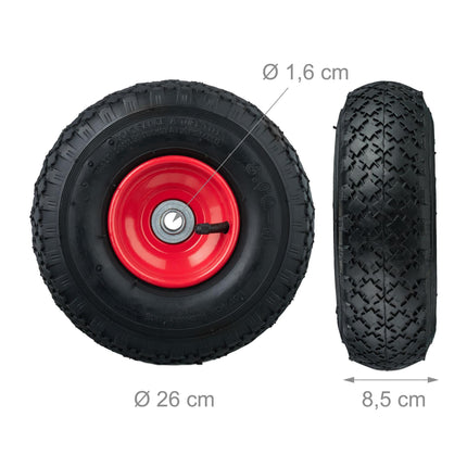 Roues pour chariot manuel, 2 pièces 3.00-4